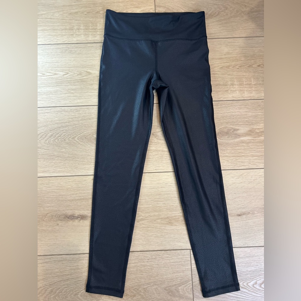Mono B Shiny Black High-Rise Leggings‎